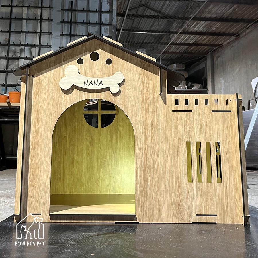 Nhà ở dành cho chó mèo BHP3 bằng gỗ chống thấm rộng rãi thoải mái lắp ghép thông minh