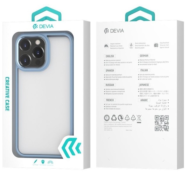 Ốp lưng chống sốc viền màu mạ crom cho iPhone 14 Pro Max thiết kế mặt lưng trong suốt hiệu DEVIA Crystal Series Shockproof Case - hàng nhập khẩu