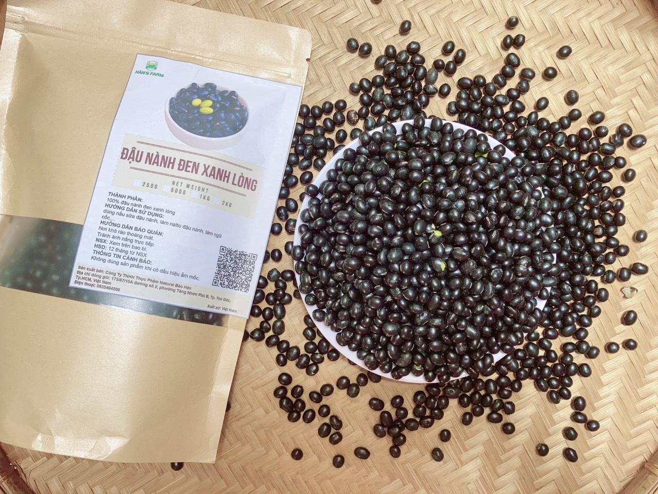 Hàng loại 1 - Đậu nành đen xanh lòng (đậu tương đen) không biến đổi gen - Black soybean non GMO