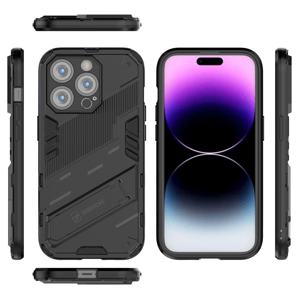 Ốp lưng cho iPhone 14 Pro, Ốp chống sốc Iron Man PUNK cao cấp kèm giá đỡ cho iPhone 14 Pro