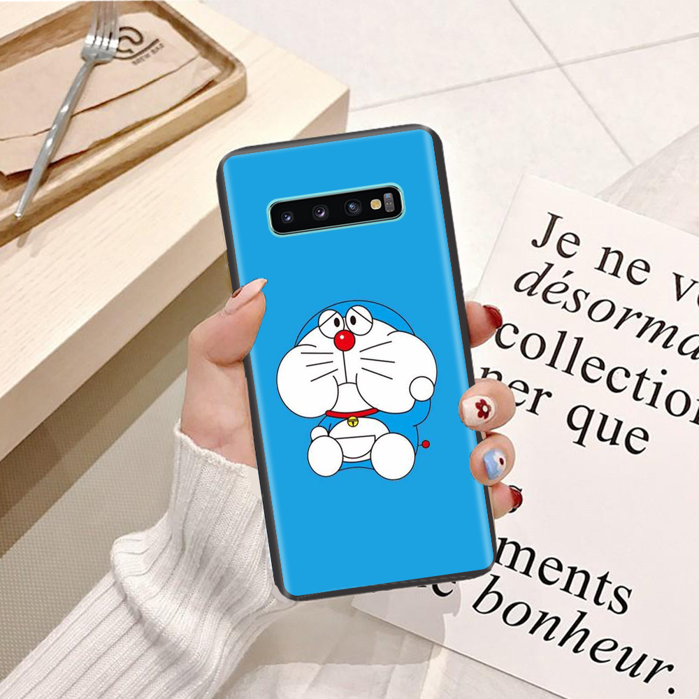 Ốp lưng điện thoại Samsung Galaxy S10 Plus viền silicon dẻo TPU hình Doremon Nhảy Múa - Hàng chính hãng