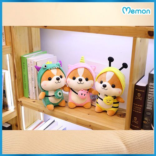 Gấu bông chó Shiba cosplay 25cm cao cấp - Hàng chính hãng Memon - Đồ chơi thú nhồi bông chó Shiba cosplay, Kích thước 25cm, Bông gòn mềm mịn, bền đẹp, dễ sử dụng và an toàn cho trẻ nhỏ.