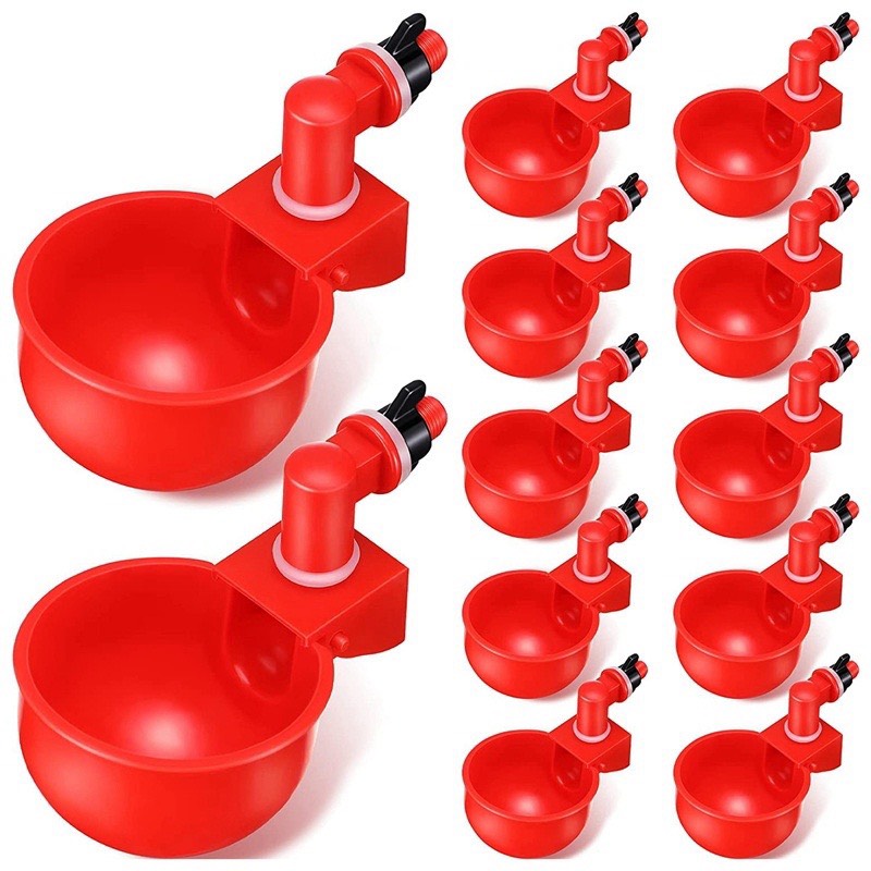 Máng Uống Nước Tự Động Cho Gà Vịt Loại To, Cốc Uống Nước Tự Động Lắp Thùng Sơn Cho Gia Câm