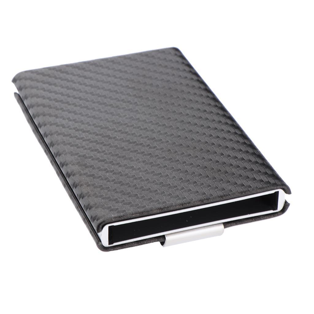 RFID Blocking Leather Business Card Holder Credit Card Case Holder Money Clip Wallet