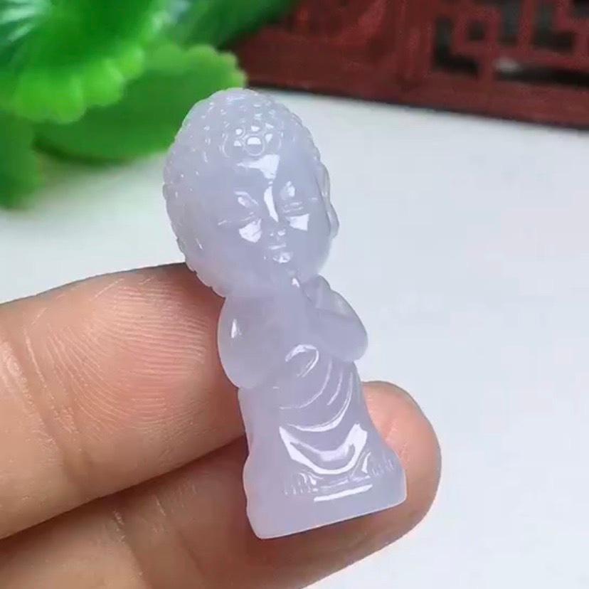 Mặt Phật tổ tím Ngọc phỉ thúy tự nhiên Jadeite A