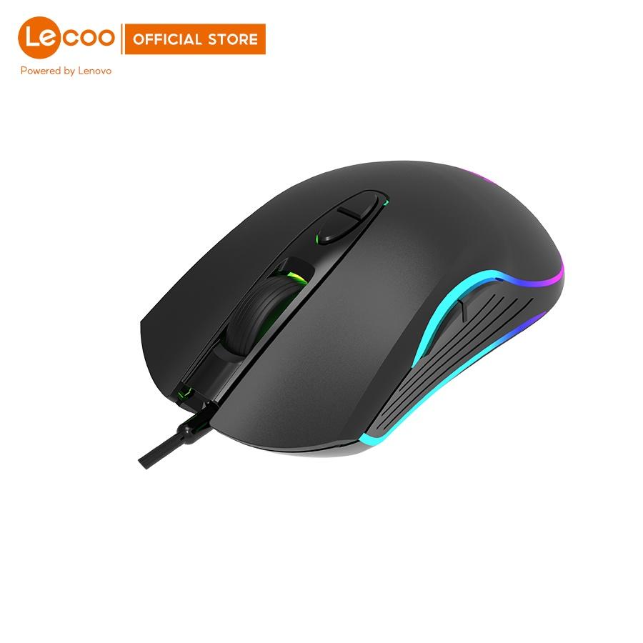 Chuột game có dây Lecoo MS108 - đèn LED RGB tích hợp - BH 24 tháng, Hàng nhập khẩu