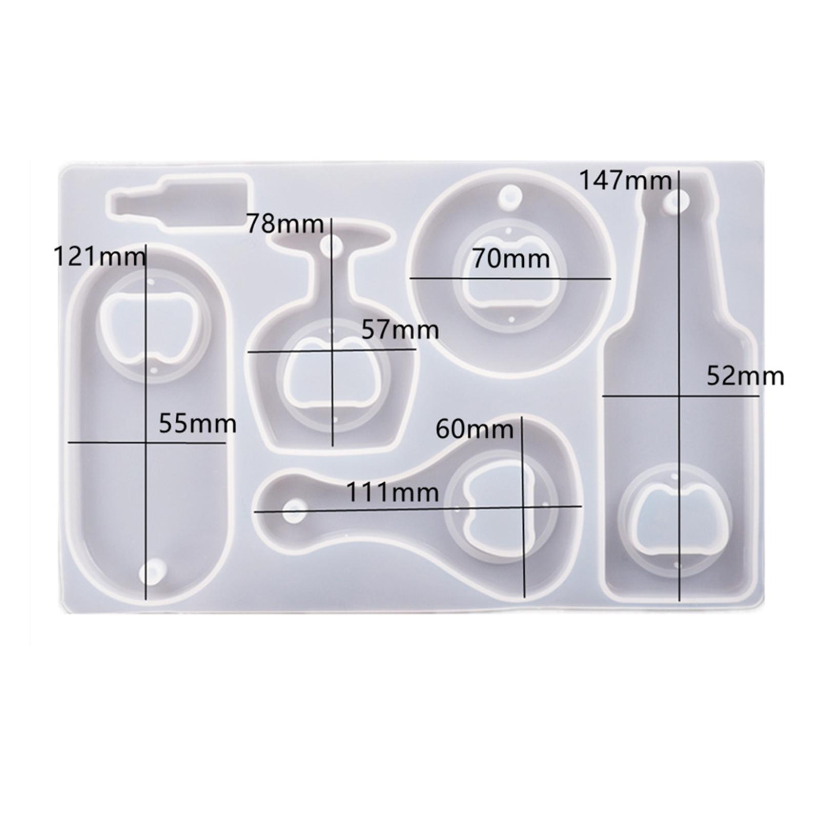 DIY Resin Molds Kit Beer Opener Silicone Molds Epoxy Mirror Silicone Mold for Art Crafts Epoxy Resin Casting Wine Corkscrew Epoxy Molds
