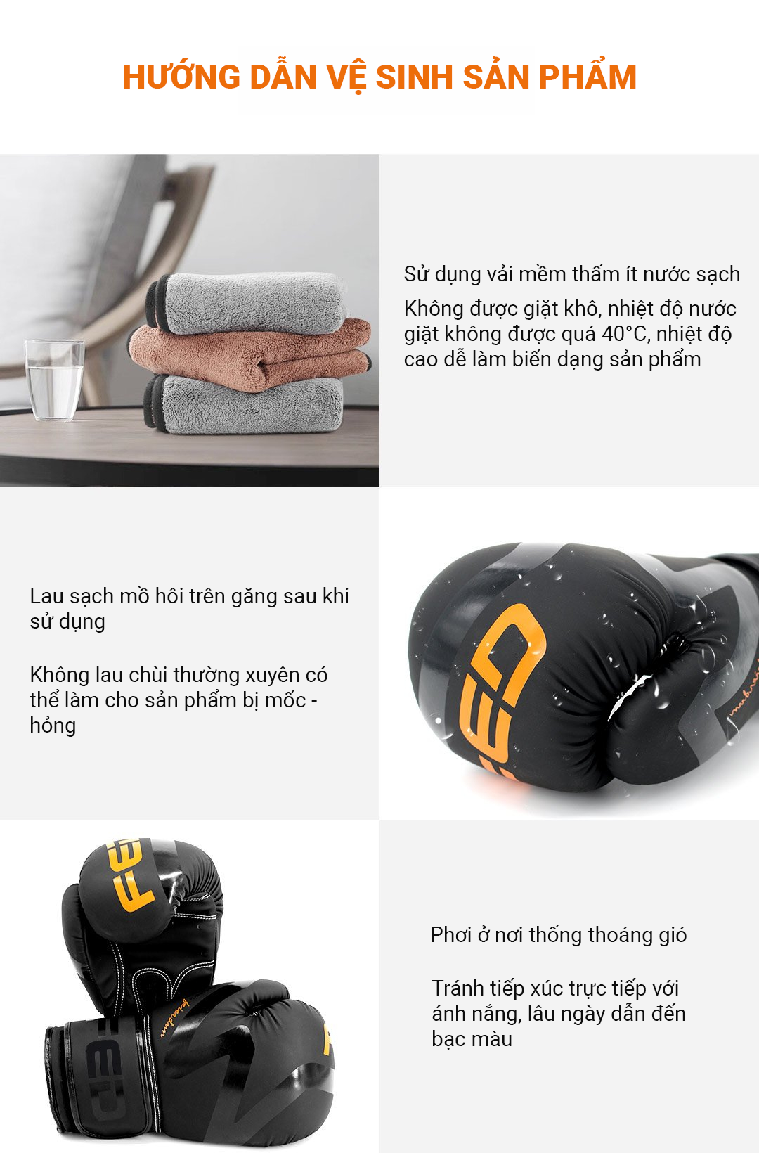 Gang tay boxing Nữ FED-XM0107 size 6oz
