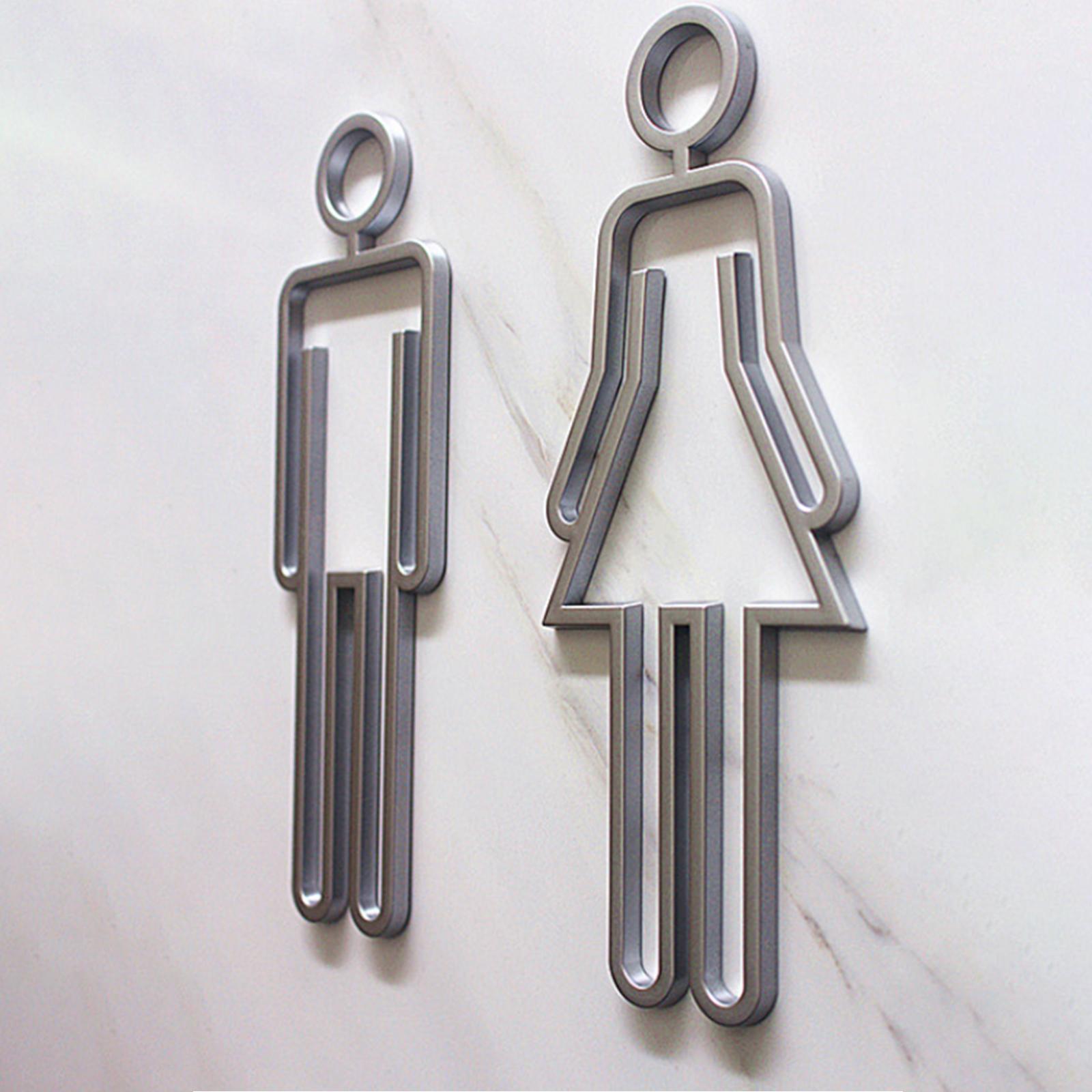 Hình ảnh Men Women Toilet Sign Washroom Lightweight Bathroom Sign for Bar Store Parks