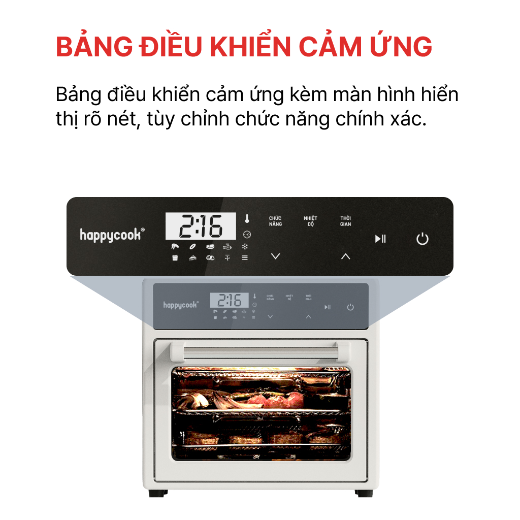 Nồi chiên không dầu 12L Happy Cook HAO-120C - Hàng Chính Hãng