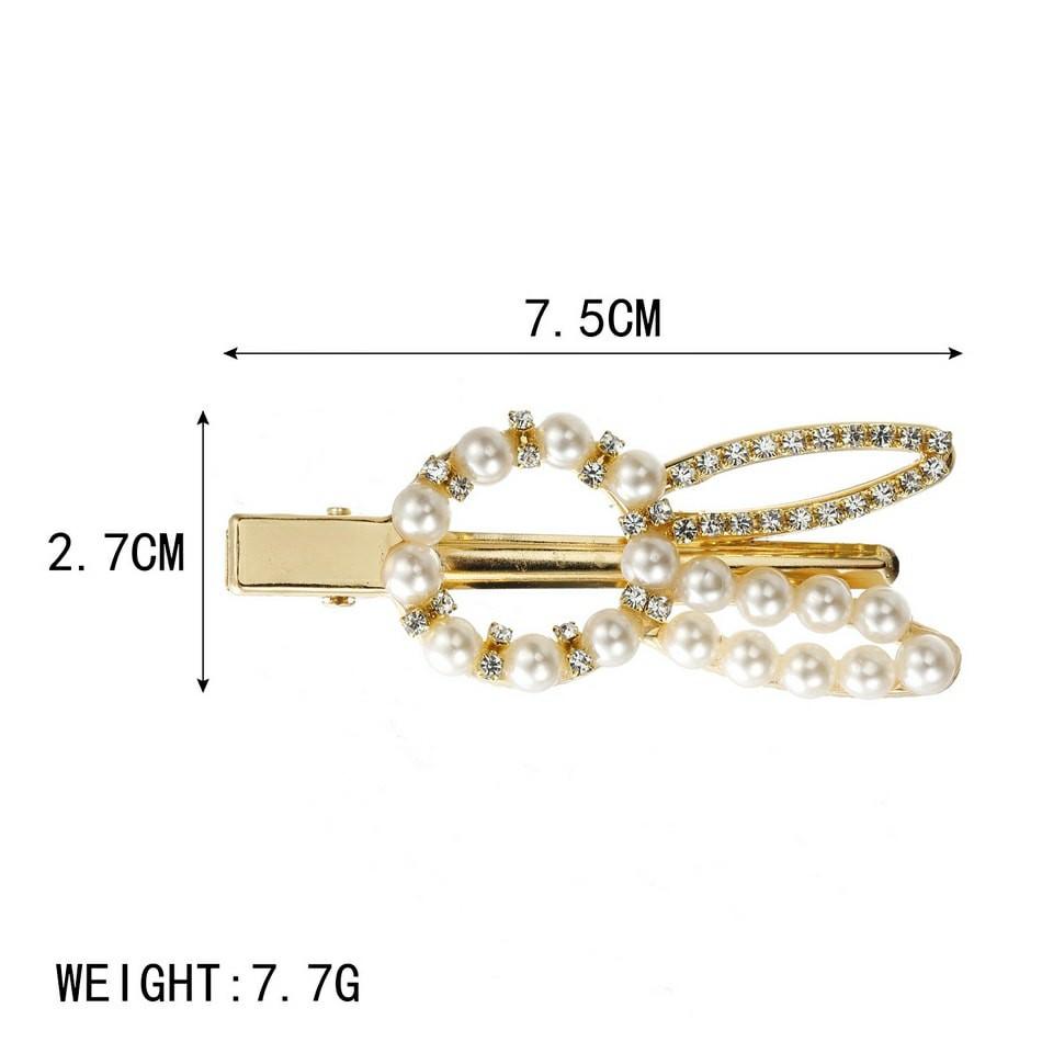 Kẹp tóc đính cườm dễ thương