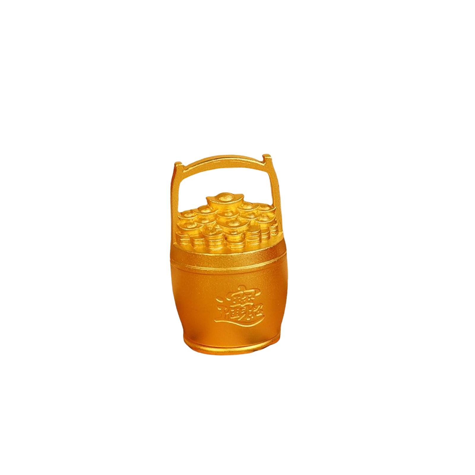 Cornucopia Ornament Brass Fortune Cylinder Creative Figurine Ingots Bucket