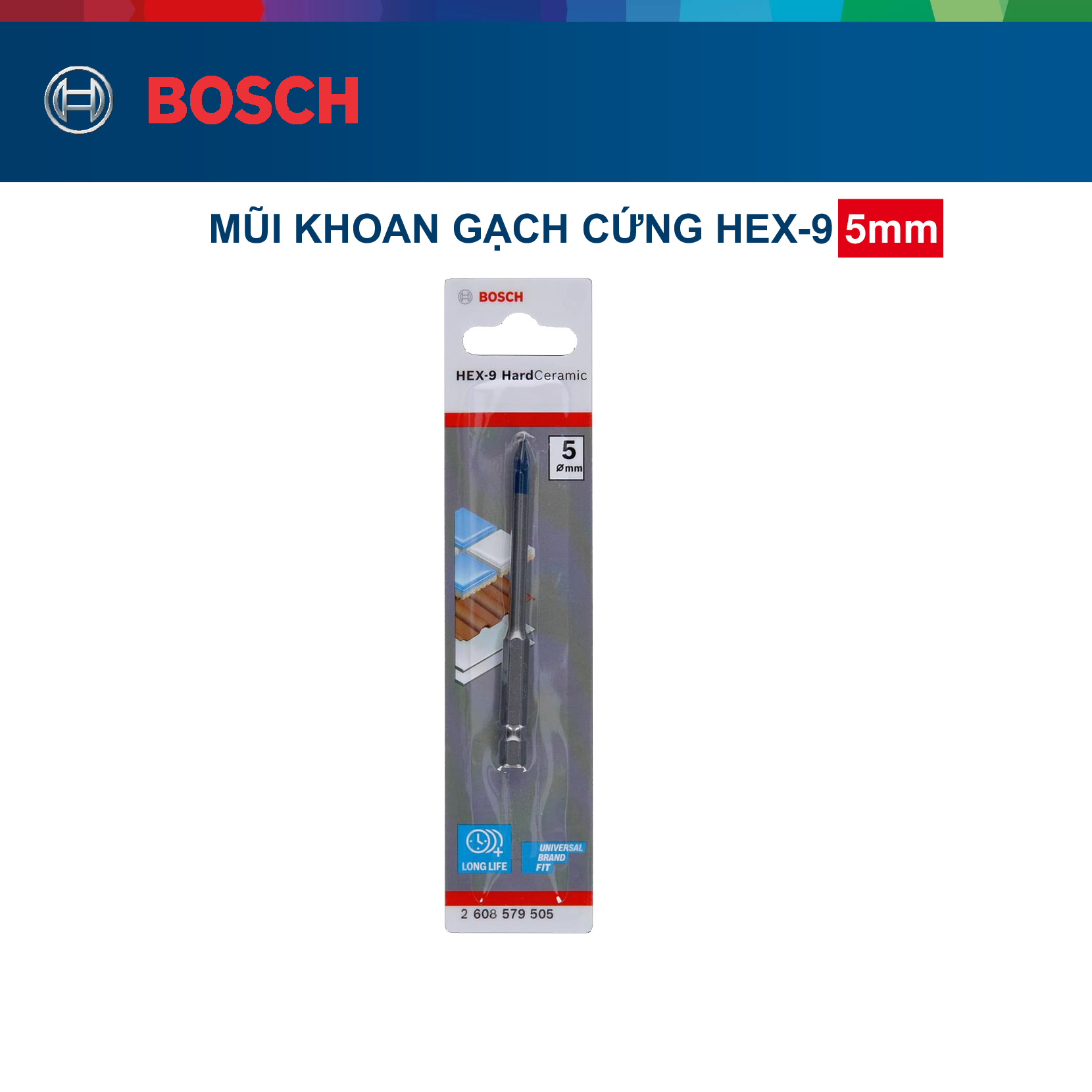 Mũi khoan gạch cứng Hex-9
