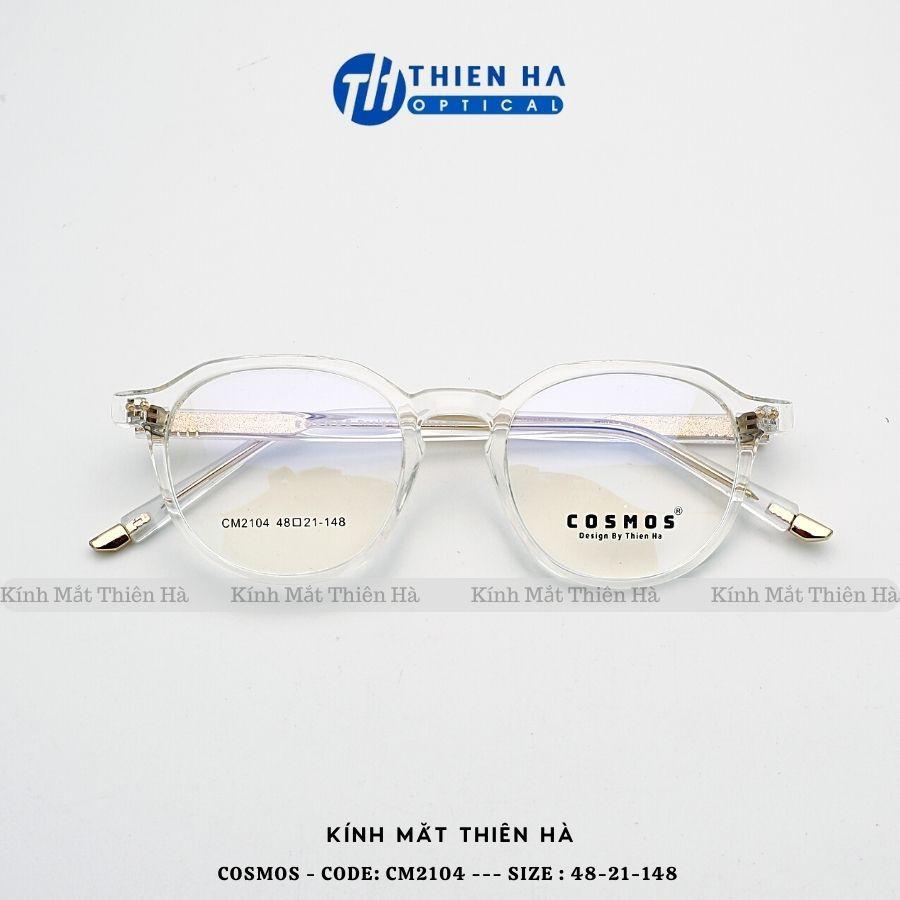 Gọng kính tròn nam nữ Thiên Hà Optical nhựa Acetate cốt thép chắc chắn ôm mặt phù hợp độ cận cao COSMOS CM2104