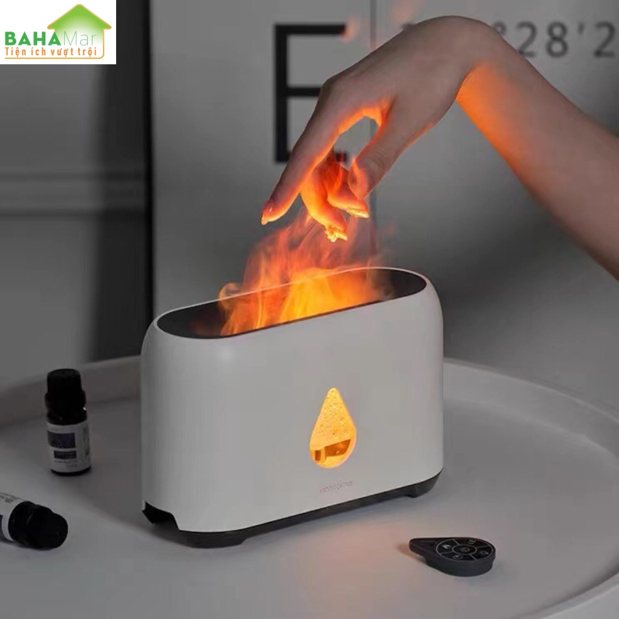 MÁY PHUN SƯƠNG TẠO ẨM MÔ PHỎNG NGỌN LỬA 3D ĐÈN LED - KHUẾCH TÁN TINH DẦU "BAHAMAR"