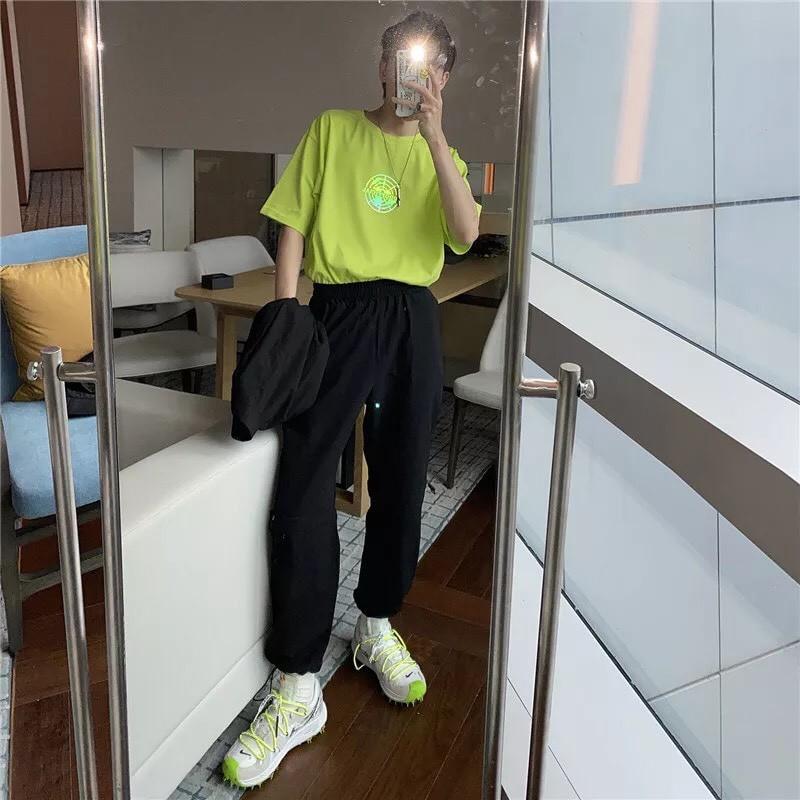 Áo thun nam nữ Unisex OFFICIAL in phản quang 7 màu độc lạ Áo thun nam tay lỡ màu đen trắng xanh Trùm Unisex aothununisex