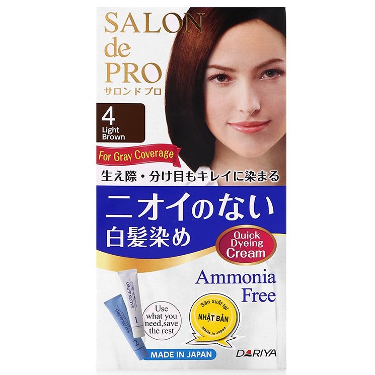 Kem nhuộm tóc Salon de Pro 4 - Màu nâu nhạt