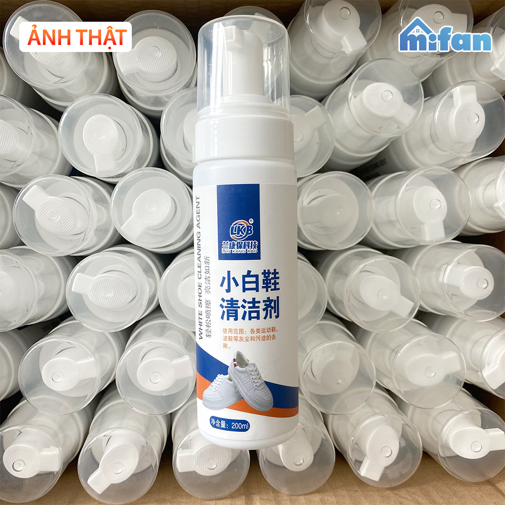 Hình ảnh Chai Xịt Bọt Vệ Sinh Giày Cao Cấp LKB 200ml - Bình Xịt Bọt Làm Sạch, Làm Trắng Giày Dép Siêu Tốc - Mifan Hàng Chính Hãng