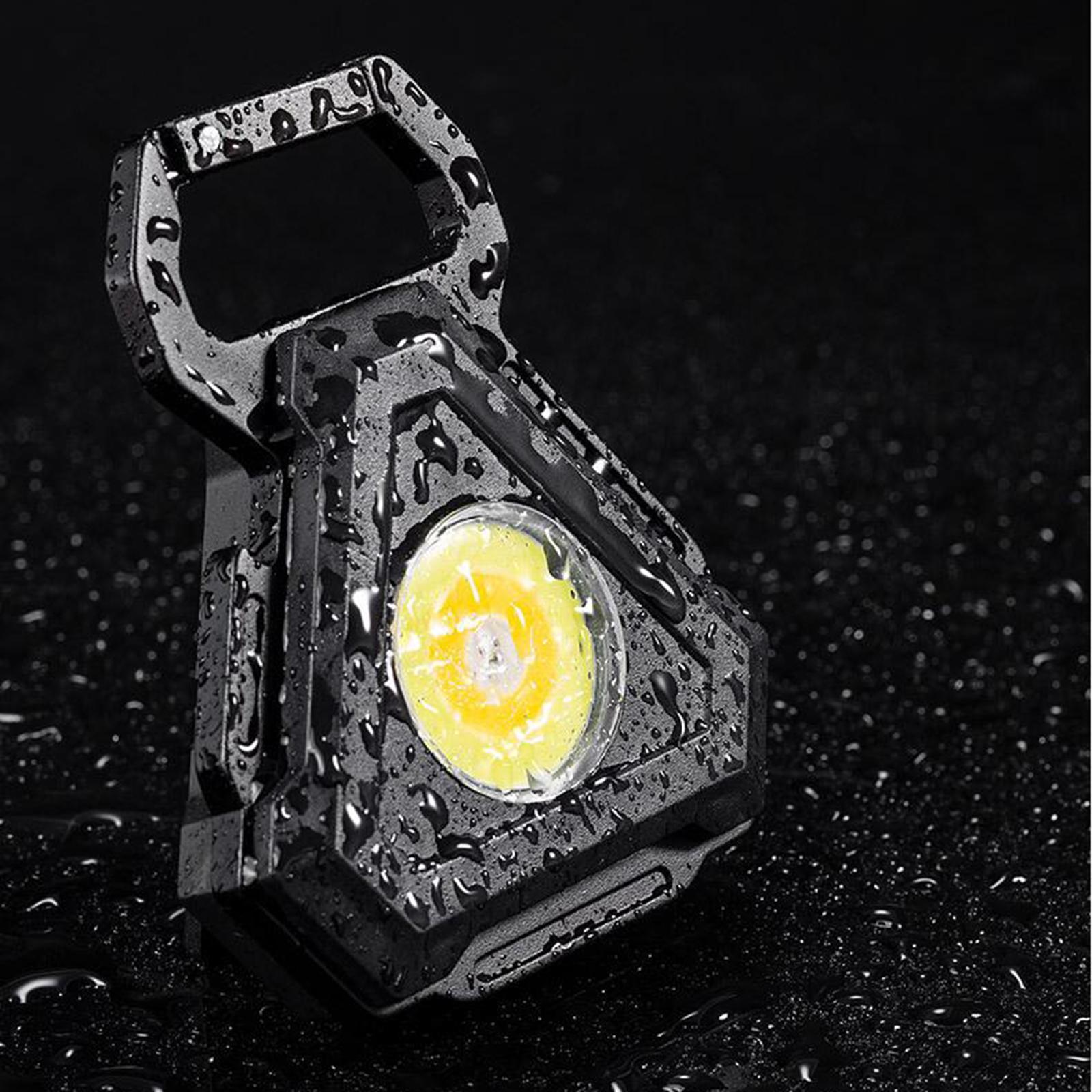 COB Keychain Flashlight Bottle Opener Lamp Rechargeable Outdoor without