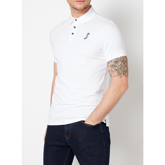 Áo thun Polo-Shirt Organic SURE Fashion Nam Trắng