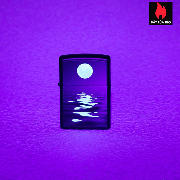 Bật Lửa Zippo 49810 – Zippo Full Moon Design Black Light Black Matte