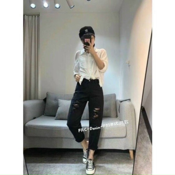 Quần Bò baggy rách