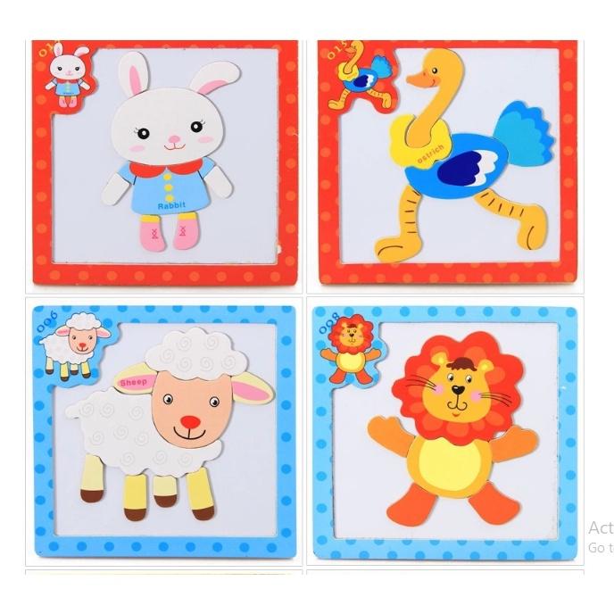 Combo 10 tranh xếp hình nam châm - Đồ chơi giáo dục thông minh cho bé