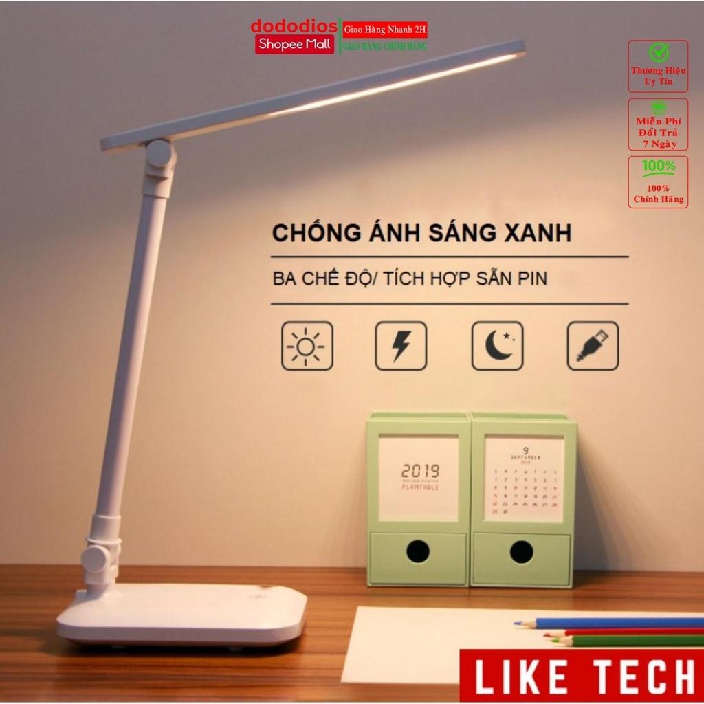 Đèn bàn học đọc sách, làm việc LED chống cận 3 chế độ, cảm ứng tích điện gập 2 chỗ dododios