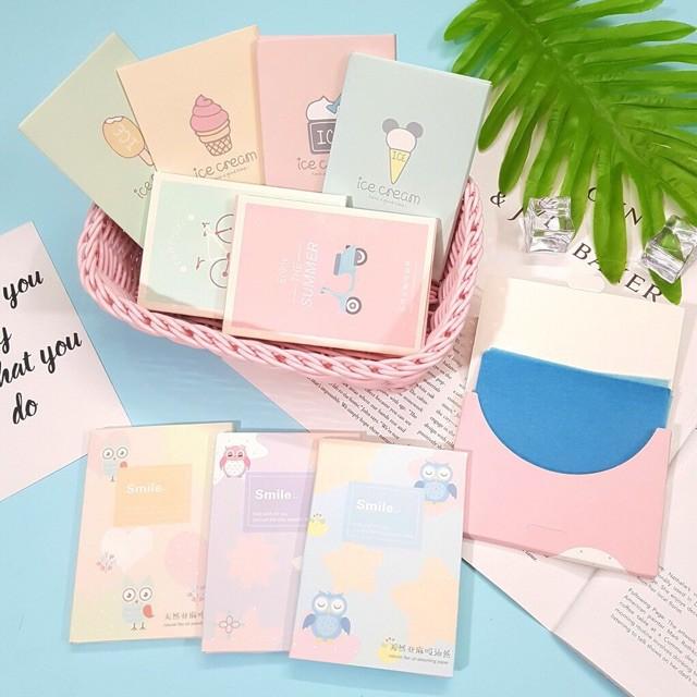 Giấy Thấm Dầu, Thấm Mồ Hôi Da Mặt Hàng Nội Địa Trung Gói 50 Tờ