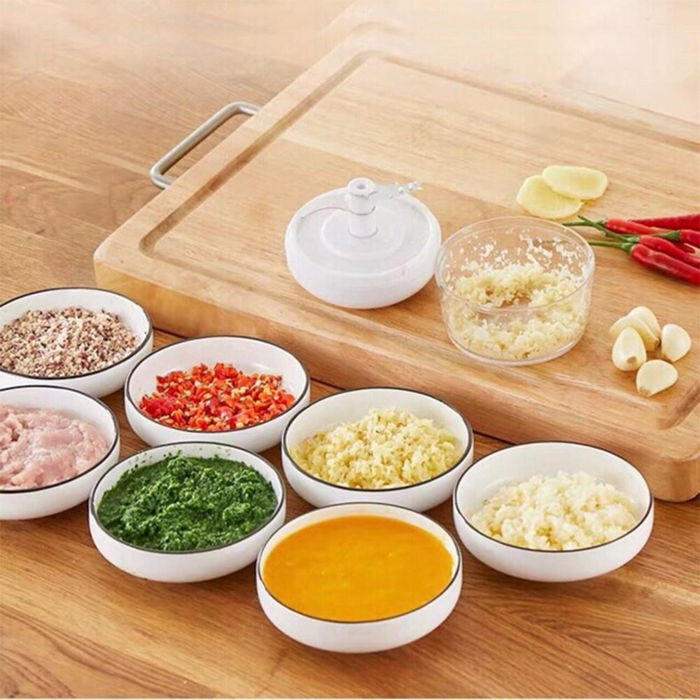 Dụng Cụ Xay MẪU MỚI TRỤ TRÒN - Cối Xay Tỏi Ớt V615 - Rút Dây