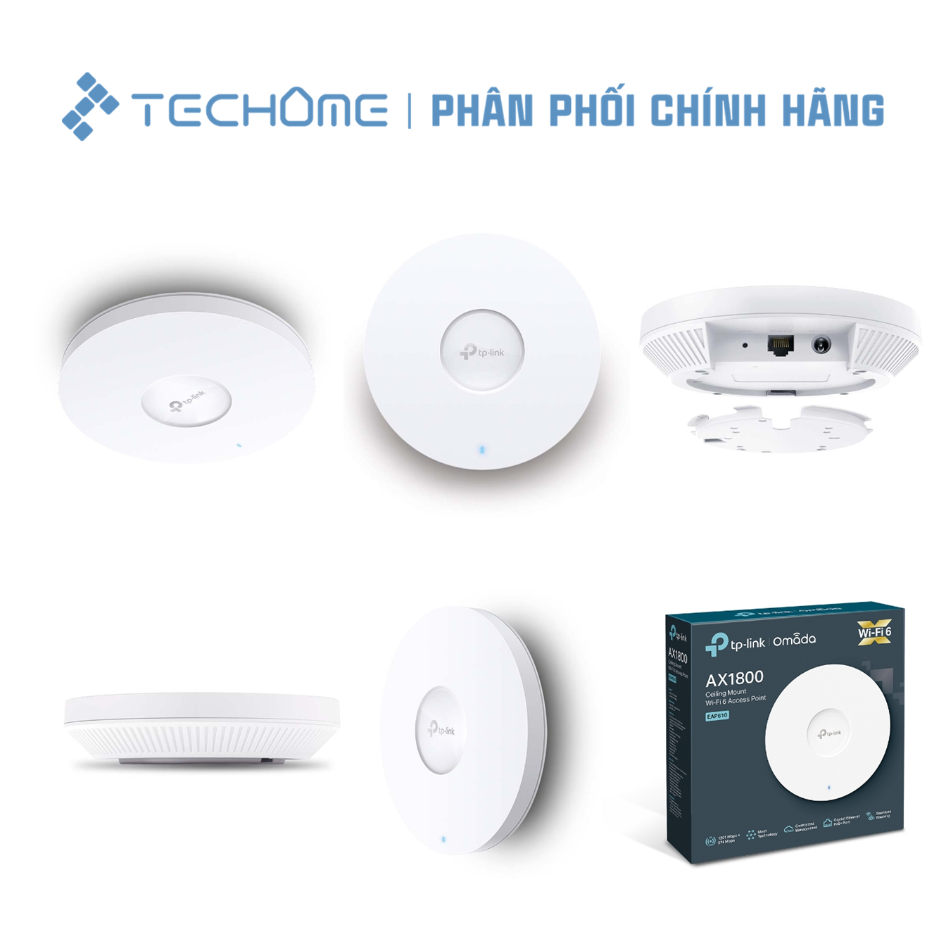 Thiết bị thu phát Wifi gắn trần TP-LINK EAP610 băng tần 2.4GHz / 5GHz - Hàng chính hãng