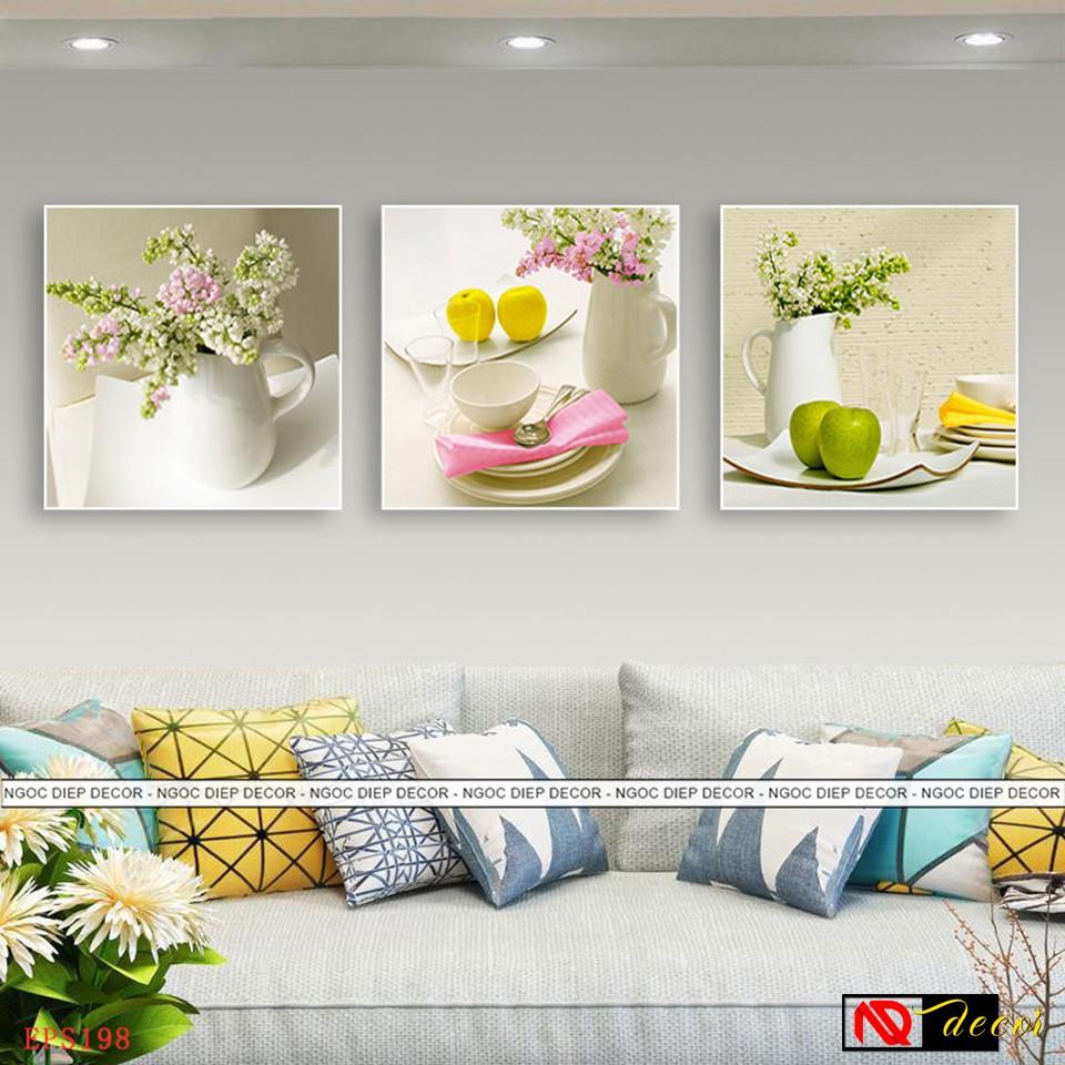 Bộ tranh treo tường phong thủy trang trí nội thất đẹp và giá rẻ nhất thị trường ĐL 58 phòng ăn phòng bếp