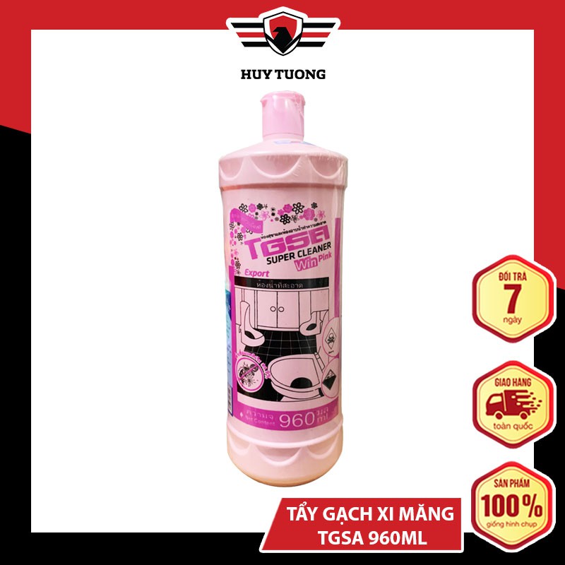 Nước Tẩy Gạch Xi Măng Nhà Tắm Toilet Đa Năng TGSA Super Cleaner Pink 960ml