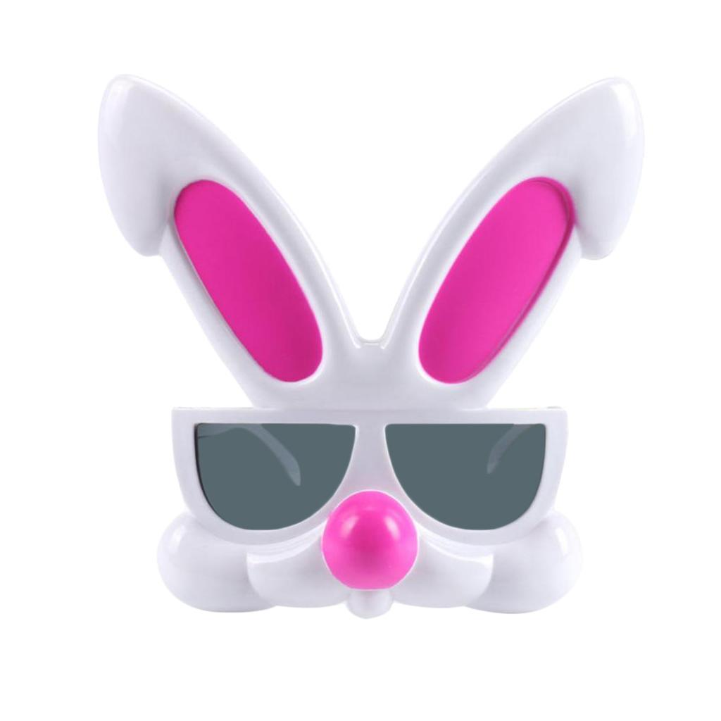 2X Funny Pink Rabbit Plastic Glasses Eye Mask Kids Birthday Party Fancy Dress