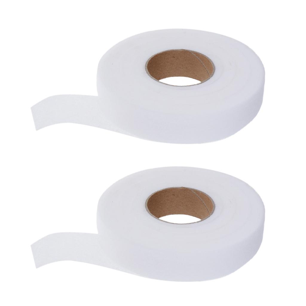 2 Roll Iron on Fabric Fusing Tape 25mm Adhesive Hemming Tape 90 Yards/each