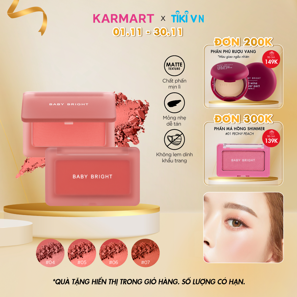 Phấn má hồng BABY BRIGHT MOOD MATTE BLUSHER