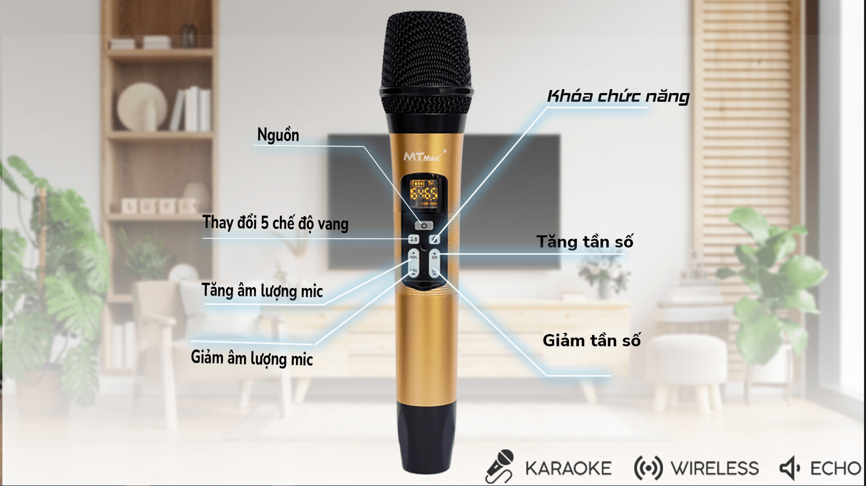 Siêu phẩm Micro không dây karaoke AK-86 kiểu dáng hiện đại chất lượng cao cấp. Hàng Chính Hãng