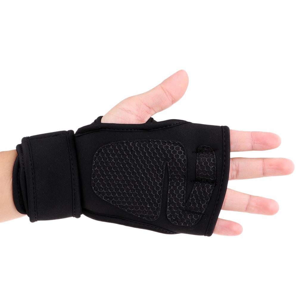 Unisex Wrist Support Half Finger Cycling Motorcycle Gloves