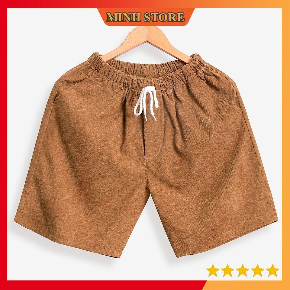 Quần đùi nam phong cách Hàn Quốc chất nhung co dãn, quần short nam thể thao thoáng mát QD06 - MS66