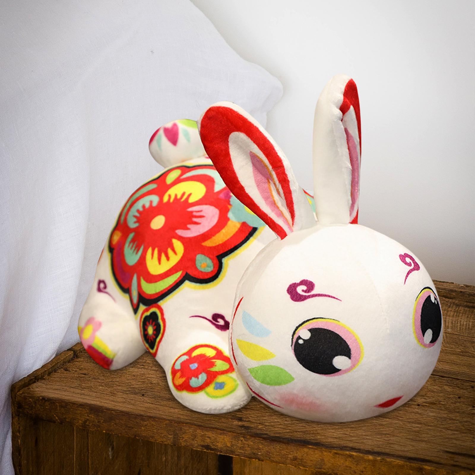 Rabbit Plush Toy Cartoon Ornament Plush Animal Doll for New Year