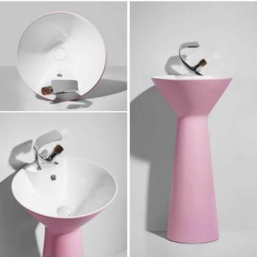 CHẬU LAVABO TRỤ TRÒN LIỀN KHỐI GROVES GRL NTT01