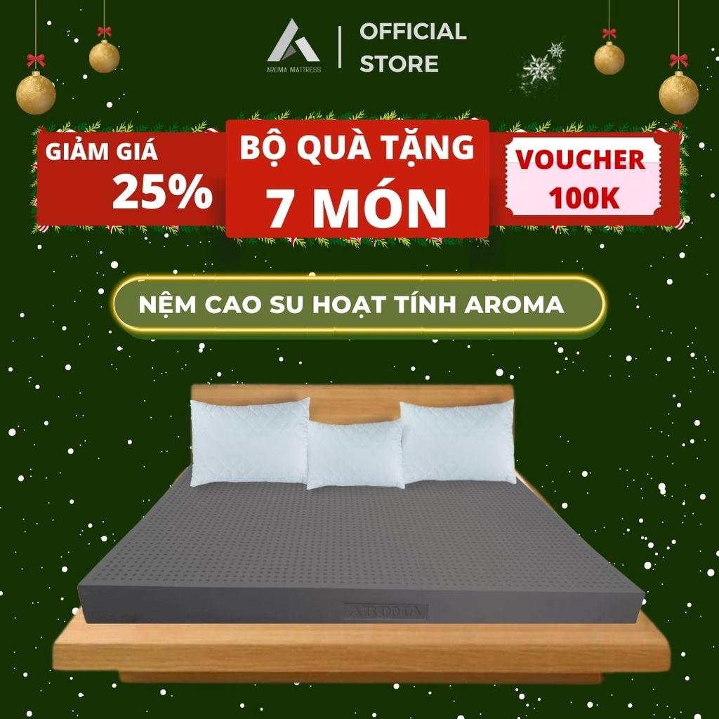 Nệm Aroma Mattress Cao Su Than Hoạt Tính Độ Đàn Hồi Cao Thoáng Khí Giúp Ngủ Ngon Giấc Hơn (Được Kiểm Hàng)