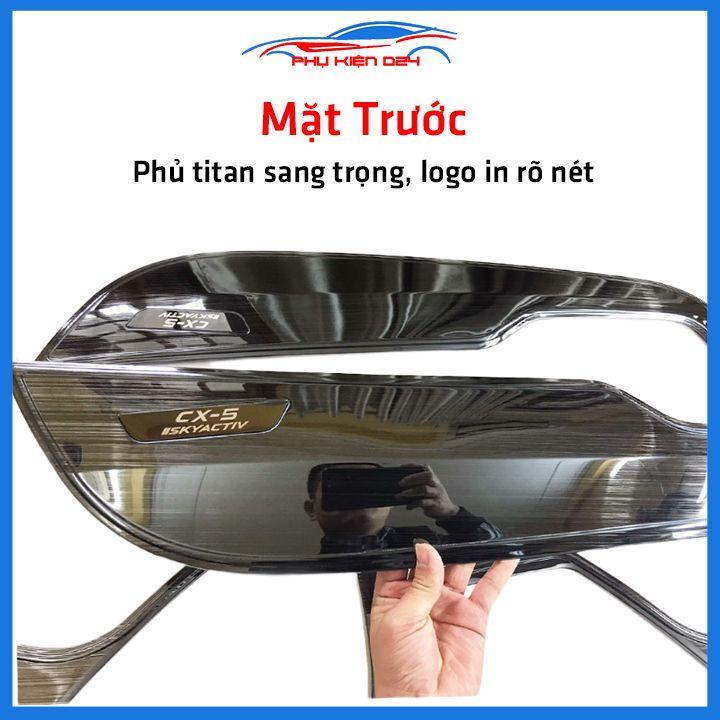 Bộ ốp tapli CX5 2018-2019-2020-2021-2022 vân Titan chống xước va đập khi mở cửa và làm đẹp xe