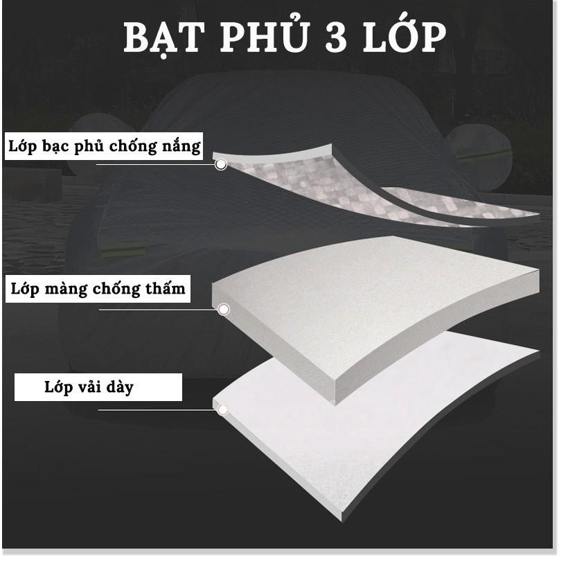 Bạt Phủ Ô Tô Áo Trùm Tráng Bạc 3 Lớp Chống Nóng Che Mưa Chống Cháy