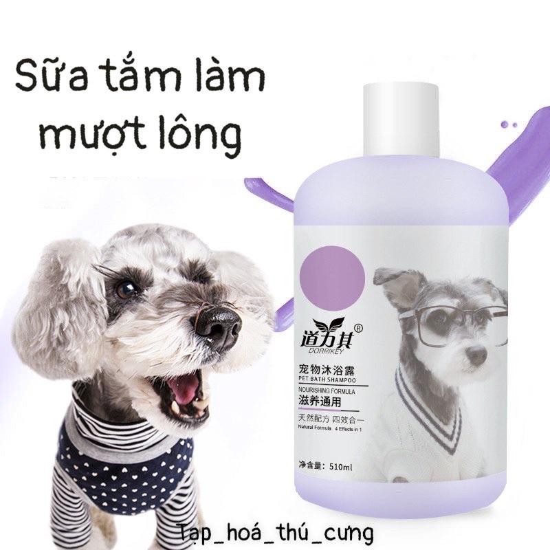 Sữa tắm cho chó Dorrikey 510ml poodle, lông trắng, lông tối màu - Sữa tắm chó mèo