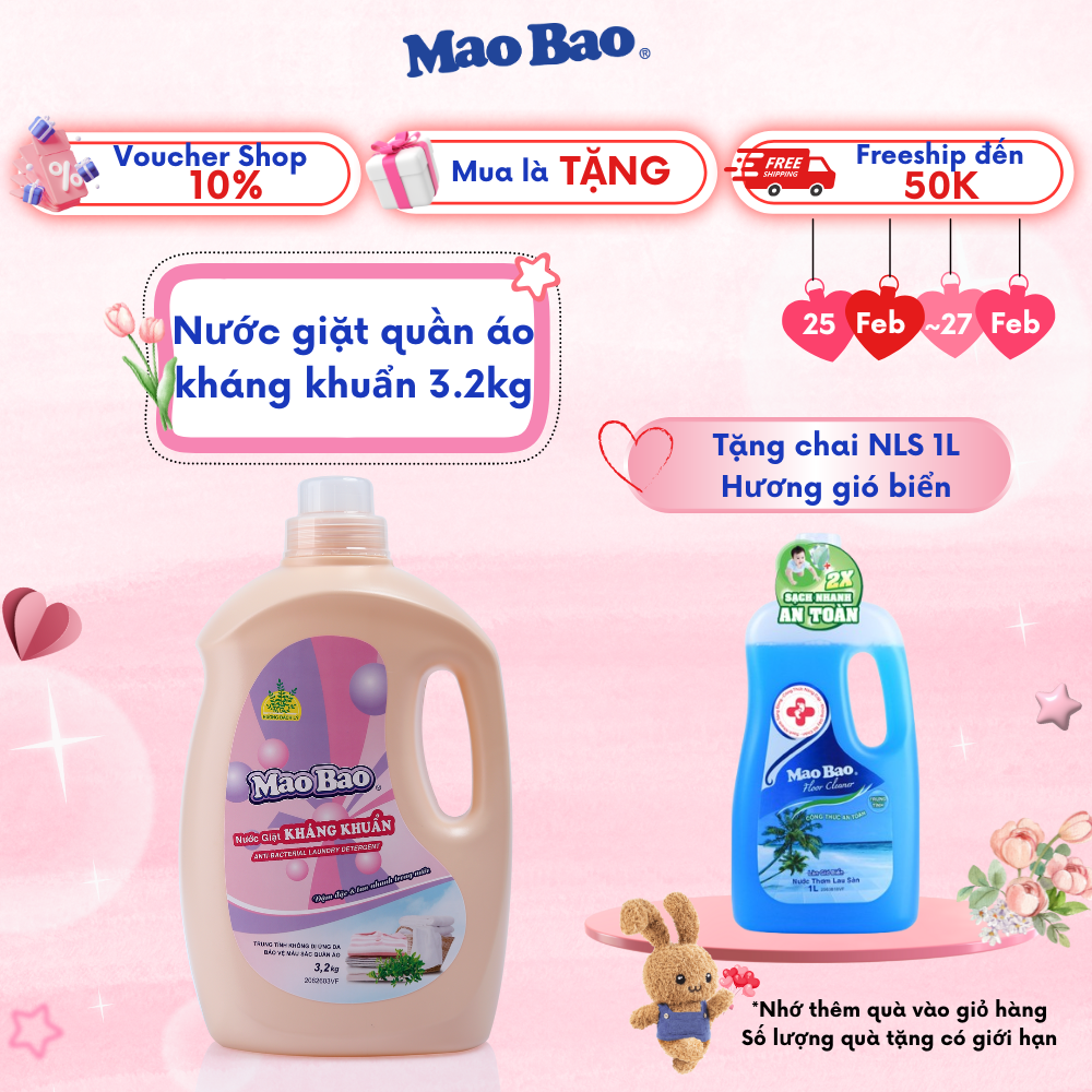 Nước Giặt Kháng Khuẩn Mao Bao 3200g