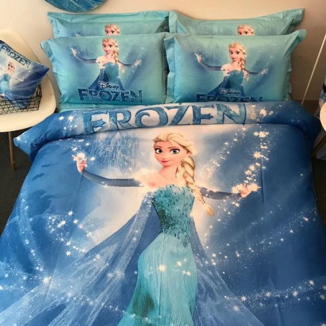 Set Cotton 3D Disney Hàng Nhập Khẩu Cao Cấp Dành Cho Bé Gái 4 Món
