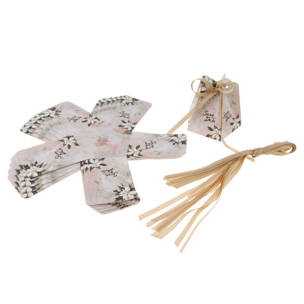 10pcs Romantic Wedding Paper Candy Boxes Gifts Boxes Wedding Party Favor