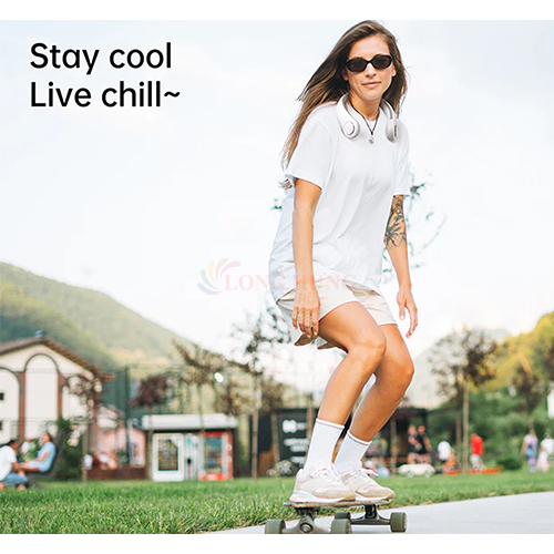 Quạt mini tích điện đeo cổ Jisulife Neck Fan Life3 4000mAh - Hàng chính hãng