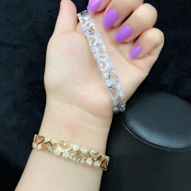 Lắc tay nữ trái tim mạ vàng 18k